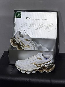 MIZUNO WAVE PROPHECY 15 ESPECIAL BRANCO/DOURADO