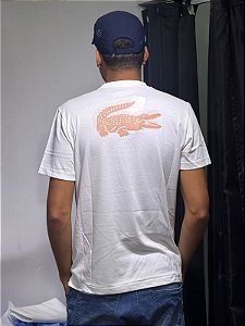 Camiseta lacoste sport branco + laranja - TH0003-23-49T