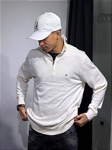 Moletom tommy hilfiger ESSENTIAL COTTON ZIP MOCK