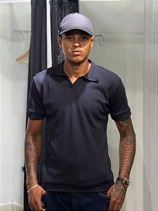 Camisa polo italiana PRETA