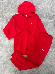 CONJUNTO  MOLETOM NIKE CLUB VERMELHO
