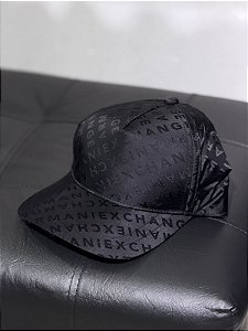 BONÉ ARMANI EXCHANGE MONOGRAM- PRETO