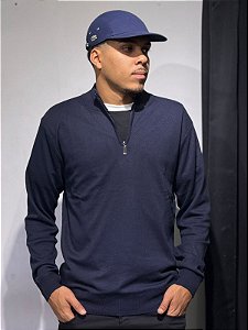 Sueter Half zip azul marinho (FINO)