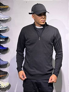 Sueter Half zip preto (FINO)