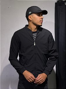 Jaqueta Bomber Nylon padrão Zara - Preto