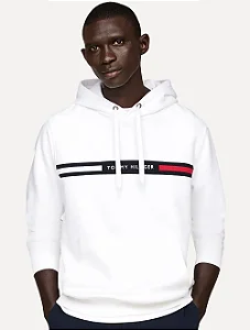 Moletom TOMMY HILFIGER CHEST INSERT HOODY BRANCO