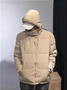 Jaqueta puffer bege ks48