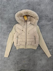 Jaqueta feminina puffer BEGE 2501
