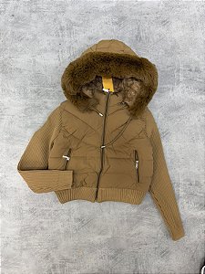 Jaqueta feminina puffer Marrom 2501