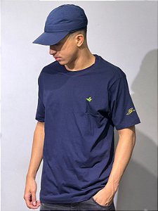 camiseta brooksfield copa azul marinho contraste