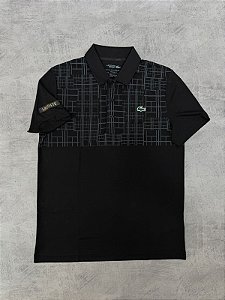 POLO LACOSTE  DJOKOVIC SPORT ULTRA DRY- PRETA