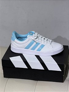 Tenis Adidas Grand Court 3.0 BCO+AZUL BB IH3918