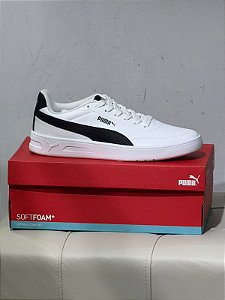 TENIS PUMA COURT CLASSIC CLEAN BDP  BCO+PRETO