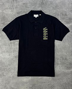 POLO LACOSTE CROCO PATCH- AZUL MARINHO