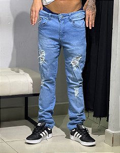 Calça Jeans rasgos  Azul clara Jnoriginals -2539