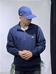 JAQUETA MEIO ZÍPER LACOSTE CLASSIC- AZUL MARINHO
