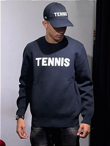 SUÉTER LACOSTE TENNIS- PRETO