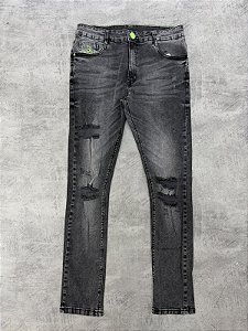 CALÇA JEANS LIMINAR BOTÃO VERDE - 0807