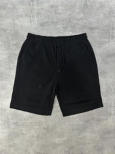 SHORT FLANELADO PADRÃO ZARA PRETO