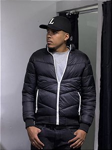JAQUETA PUFFER PRETA -JC1