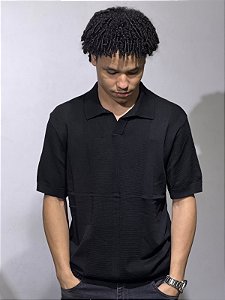 POLO TRICÔ RIVALY- PRETA