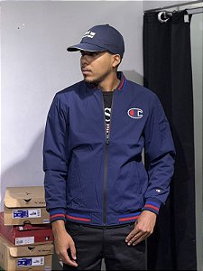 JAQUETA BOMBER CHAMPION- AZUL MARINHO