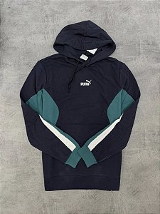Moletom puma Colorblock -Azul marinho+ verde