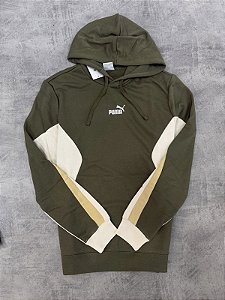 Moletom Puma colorblock Verde+Bege