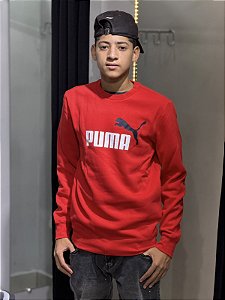 Moletom PUMA Gola careca 2 color vermelho - 684709-11