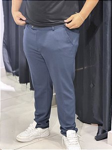 Calça alfaitaria azul marinho malha