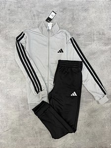 CONJUNTO TRACKSUITS ADIDAS CINZA+ preto - JL8876