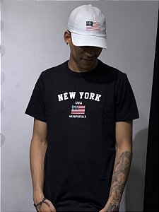 CAMISETA AEROPOSTALE PRETA  M/C MASCULINO BORDADA 87150130