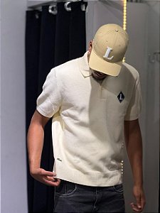 Camisa polo lacoste L tricot off white - AH0770-23-XFJ