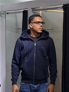 Moletom tommy hilfiger ziper azul marinho - THMW0MW31492-DW5