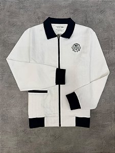 Jaqueta lacoste tennis club - branco+azul