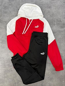 CONJUNTO PUMA POLY BASEBALL SUIT VERMELHO + BRANCO 691764-11