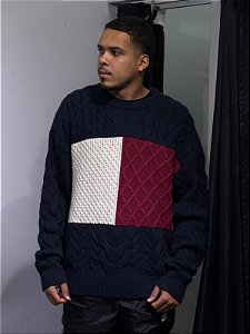 Sueter de tricor tommy hilfiger  bandeirao