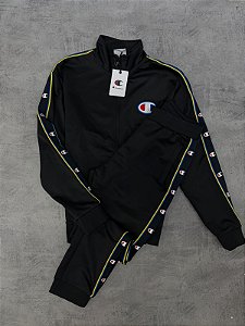 Conjunto champion preto + Amarelo