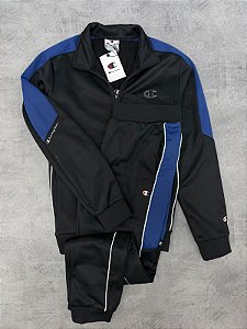 Conjunto champion preto + azul