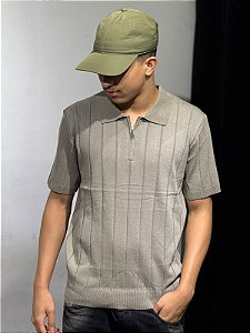 POLO TEXTURIZADA HANSEZ VERDE KHAKI