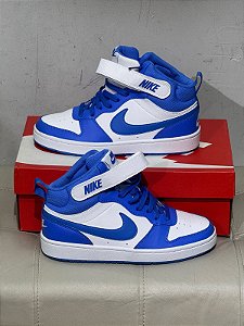 TENIS NIKE BOROUGH MID - BRANCO+AZUL  CD7782-134