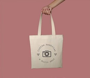 Ecobag 35x45 "Contém memórias e muito amor.."