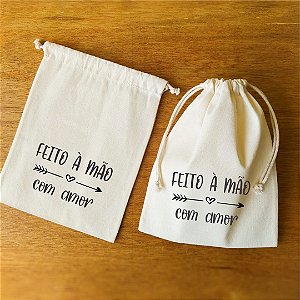 Saquinho de algodão| Feito à mão com amor