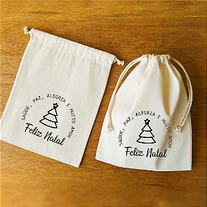 Saquinho de algodão| Feliz Natal!