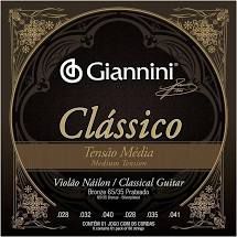 Encordoamento de Violão Giannini Nylon Clássico Tensão Média - GENWPM