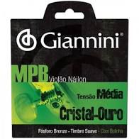 Encordoamento de Violão Giannini Nylon - Tensão Média - Cristal-Ouro - GENWG