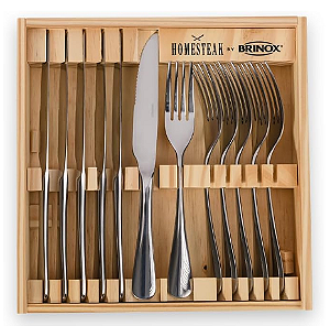 Faqueiro Bistro 12 pcs com Estojo Madeira