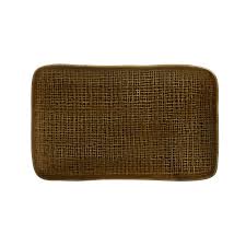 Conjunto com 2 Travessas Retangular Média Juta Âmbar 27x16cm