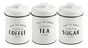 Porta Mantimento Metal BTC Kit 3 Unidades Tampa Sob Pressã