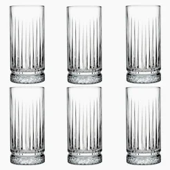 Jogo Com 6 Copos Altos De Vidro - Elysia 4.8